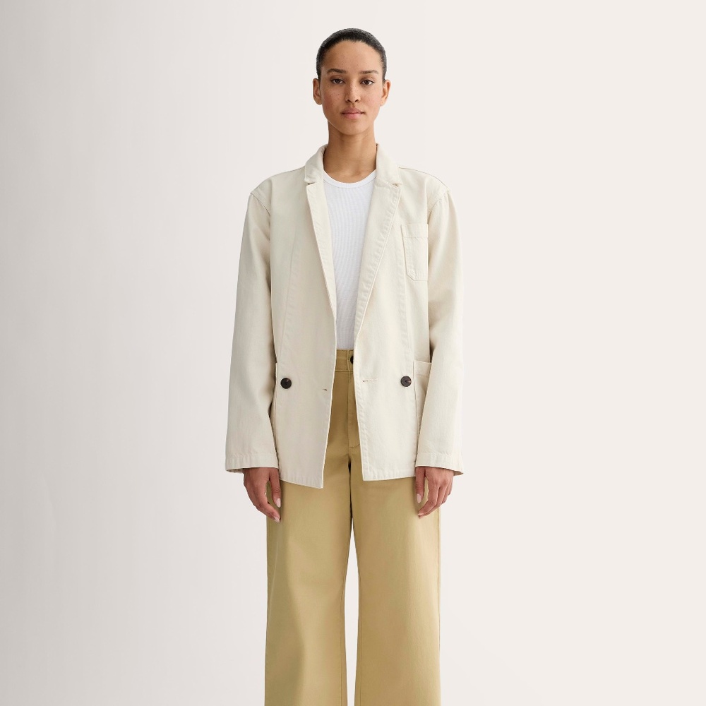 Everlane Women's Wide-Leg Chino Pant in Classic Khaki, Size 8, Cotton